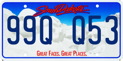 SD license plate 99QQ53