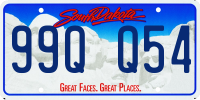 SD license plate 99QQ54