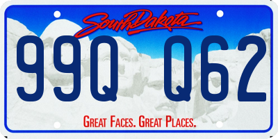 SD license plate 99QQ62