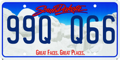 SD license plate 99QQ66