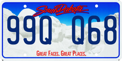 SD license plate 99QQ68