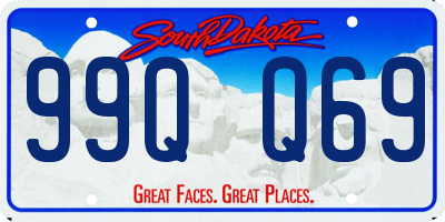 SD license plate 99QQ69