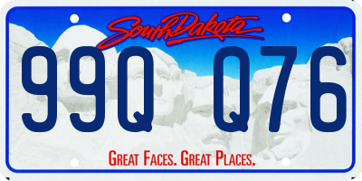 SD license plate 99QQ76