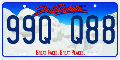 SD license plate 99QQ88