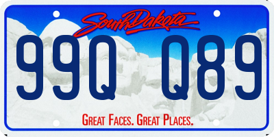 SD license plate 99QQ89