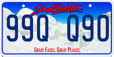 SD license plate 99QQ90