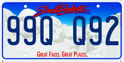 SD license plate 99QQ92