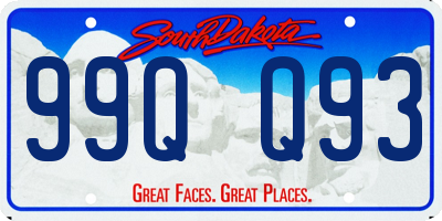 SD license plate 99QQ93