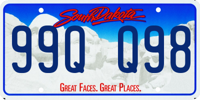 SD license plate 99QQ98