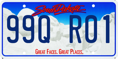 SD license plate 99QR01