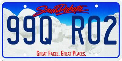 SD license plate 99QR02