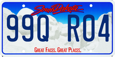 SD license plate 99QR04