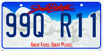 SD license plate 99QR11