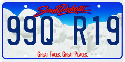 SD license plate 99QR19