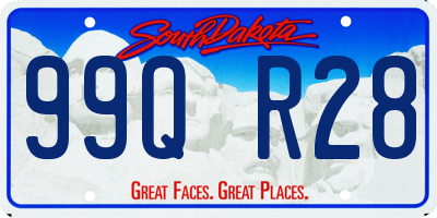 SD license plate 99QR28