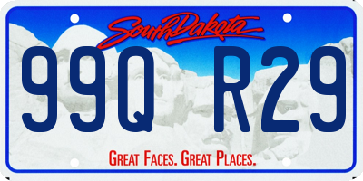 SD license plate 99QR29