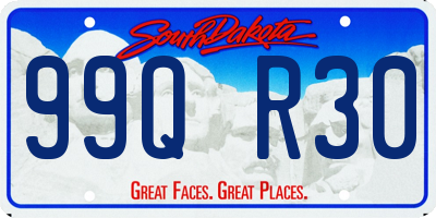 SD license plate 99QR30