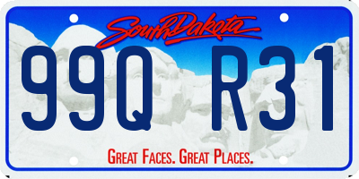 SD license plate 99QR31