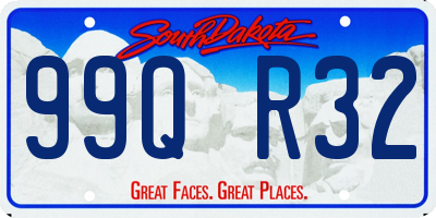 SD license plate 99QR32