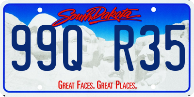 SD license plate 99QR35