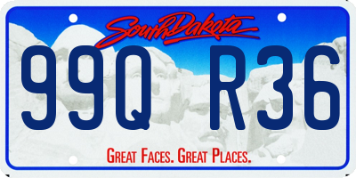 SD license plate 99QR36