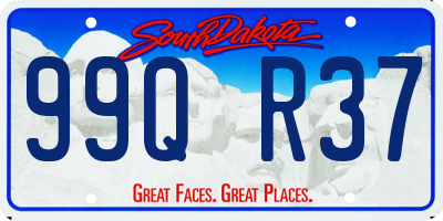 SD license plate 99QR37