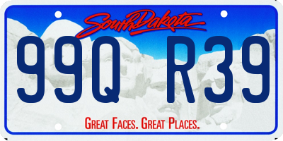 SD license plate 99QR39