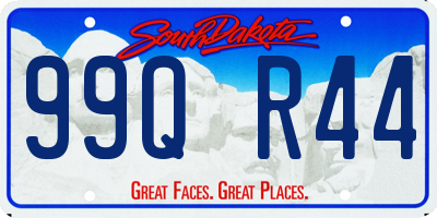 SD license plate 99QR44