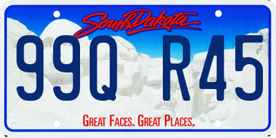 SD license plate 99QR45