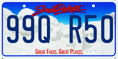 SD license plate 99QR50
