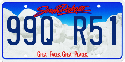 SD license plate 99QR51
