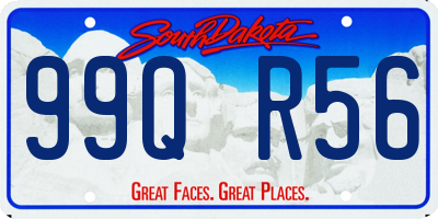 SD license plate 99QR56