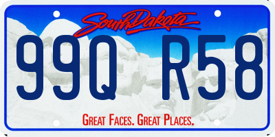 SD license plate 99QR58