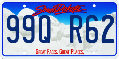 SD license plate 99QR62