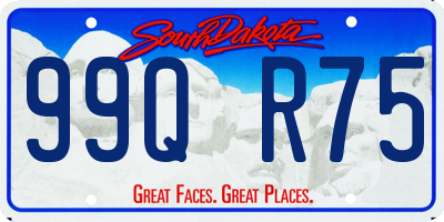 SD license plate 99QR75