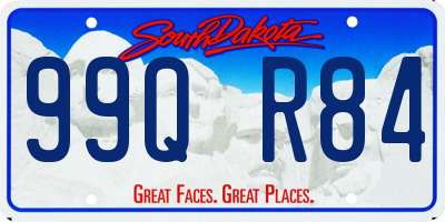 SD license plate 99QR84