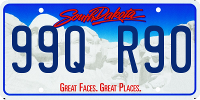 SD license plate 99QR90