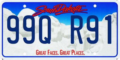SD license plate 99QR91