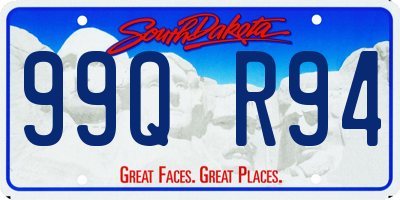 SD license plate 99QR94