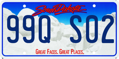 SD license plate 99QS02