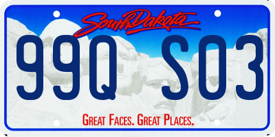 SD license plate 99QS03