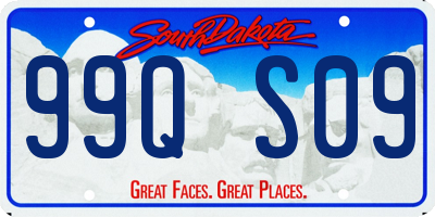 SD license plate 99QS09