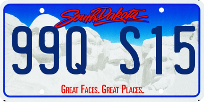 SD license plate 99QS15