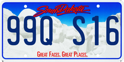 SD license plate 99QS16