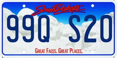 SD license plate 99QS20