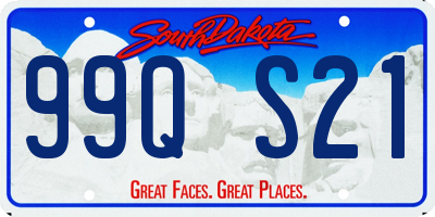SD license plate 99QS21