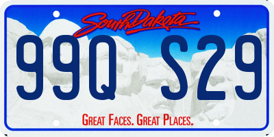 SD license plate 99QS29