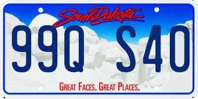 SD license plate 99QS40