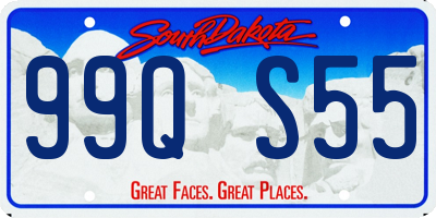SD license plate 99QS55