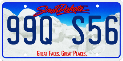 SD license plate 99QS56